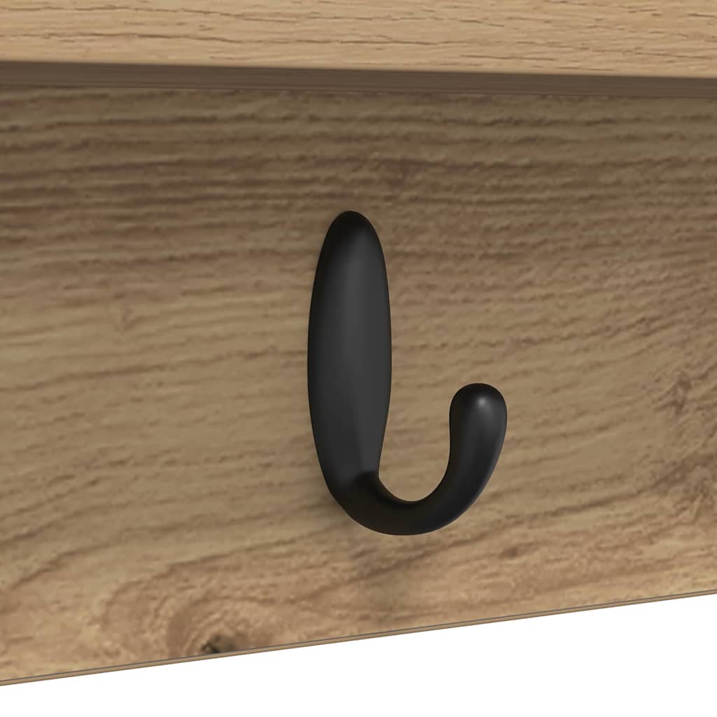 vidaXL Τοίχου Κρεμάστρα Επιτοίχιο Artisan Oak 100 x 10,5 x 18 εκ
