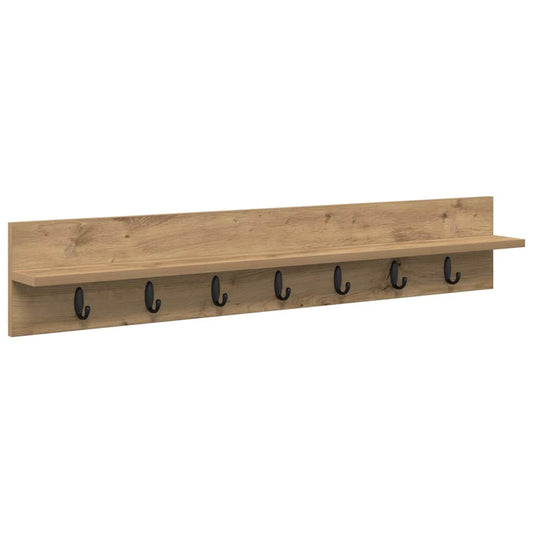 vidaXL Τοίχου Κρεμάστρα Επιτοίχιο Artisan Oak 100 x 10,5 x 18 εκ