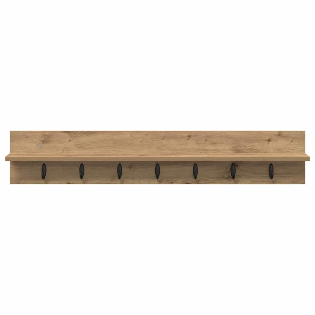 vidaXL Τοίχου Κρεμάστρα Επιτοίχιο Artisan Oak 100 x 10,5 x 18 εκ