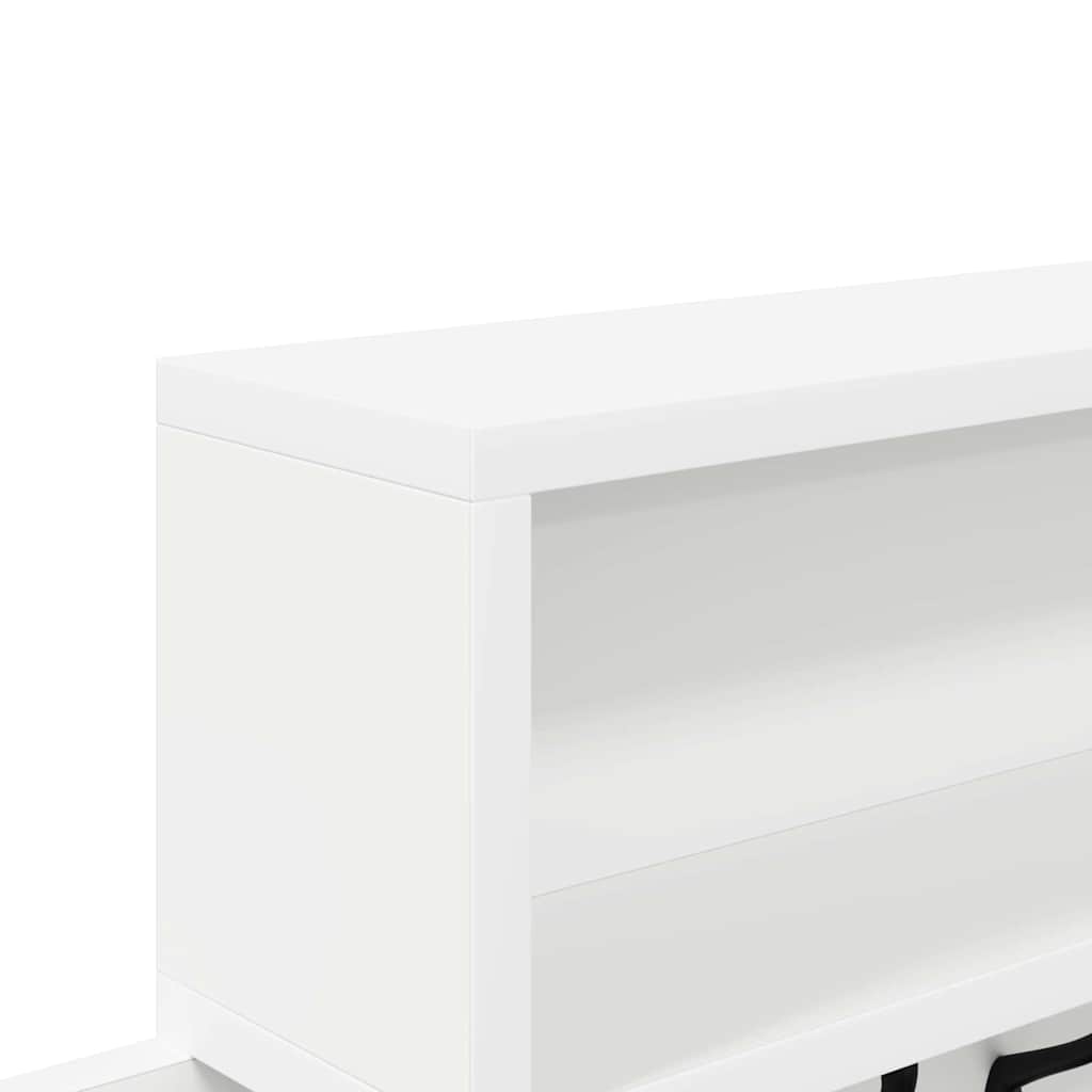 vidaXL Τοίχου Κρεμάστρα Επιτοίχιο Λευκό 100 x 12 x 43,5 εκ