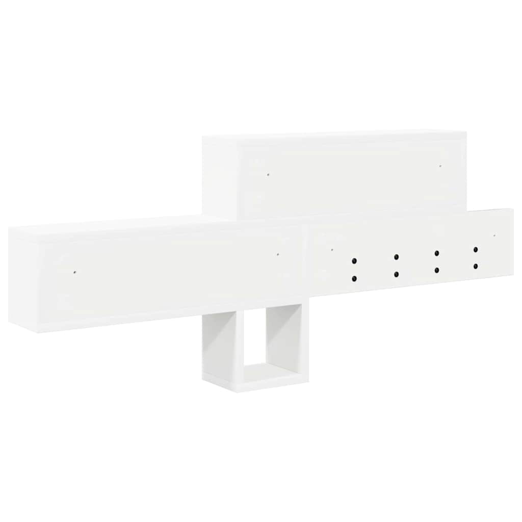 vidaXL Τοίχου Κρεμάστρα Επιτοίχιο Λευκό 100 x 12 x 43,5 εκ