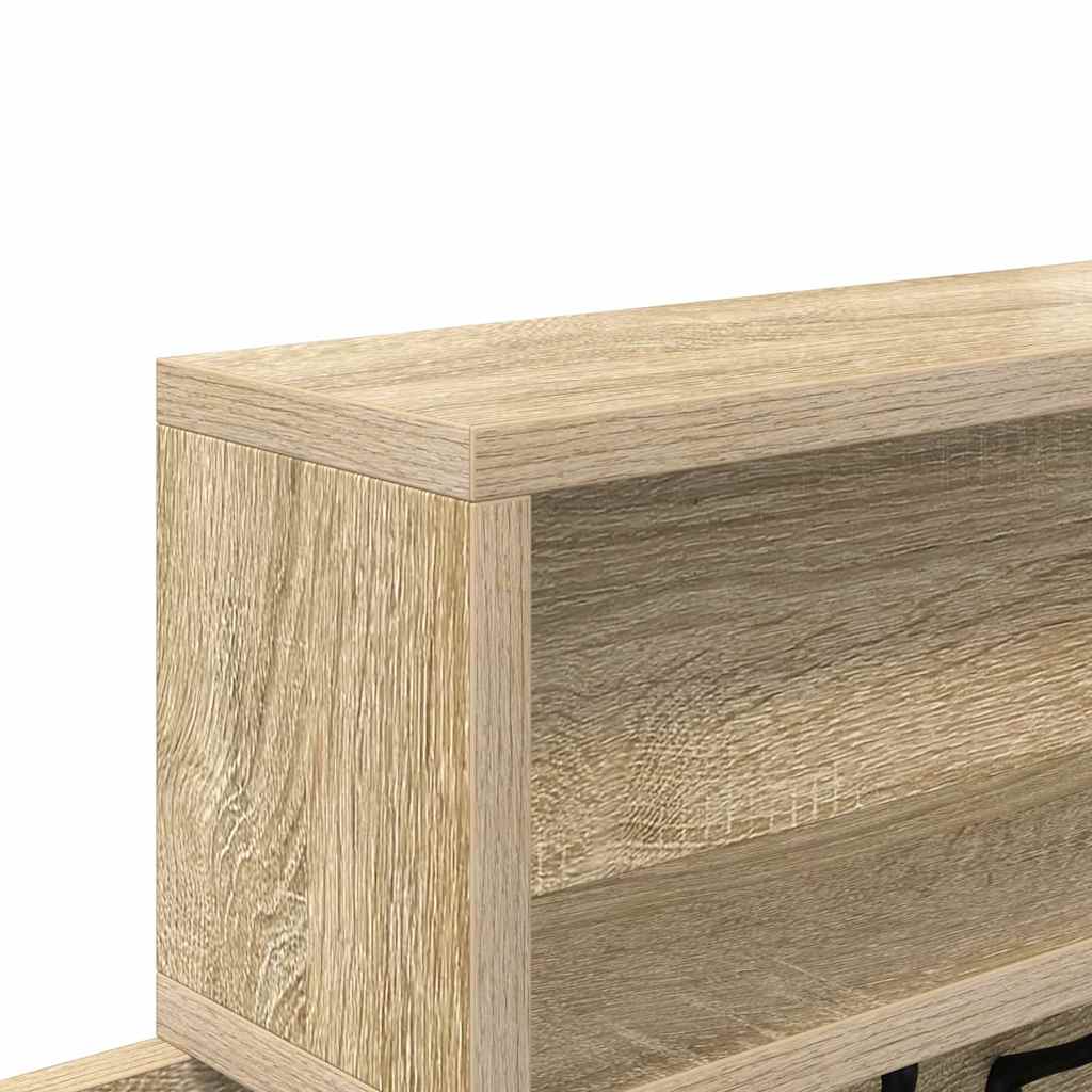 vidaXL Τοίχου Κρεμάστρα Επιτοίχιο Δρύς Sonoma 100 x 12 x 43,5 εκ