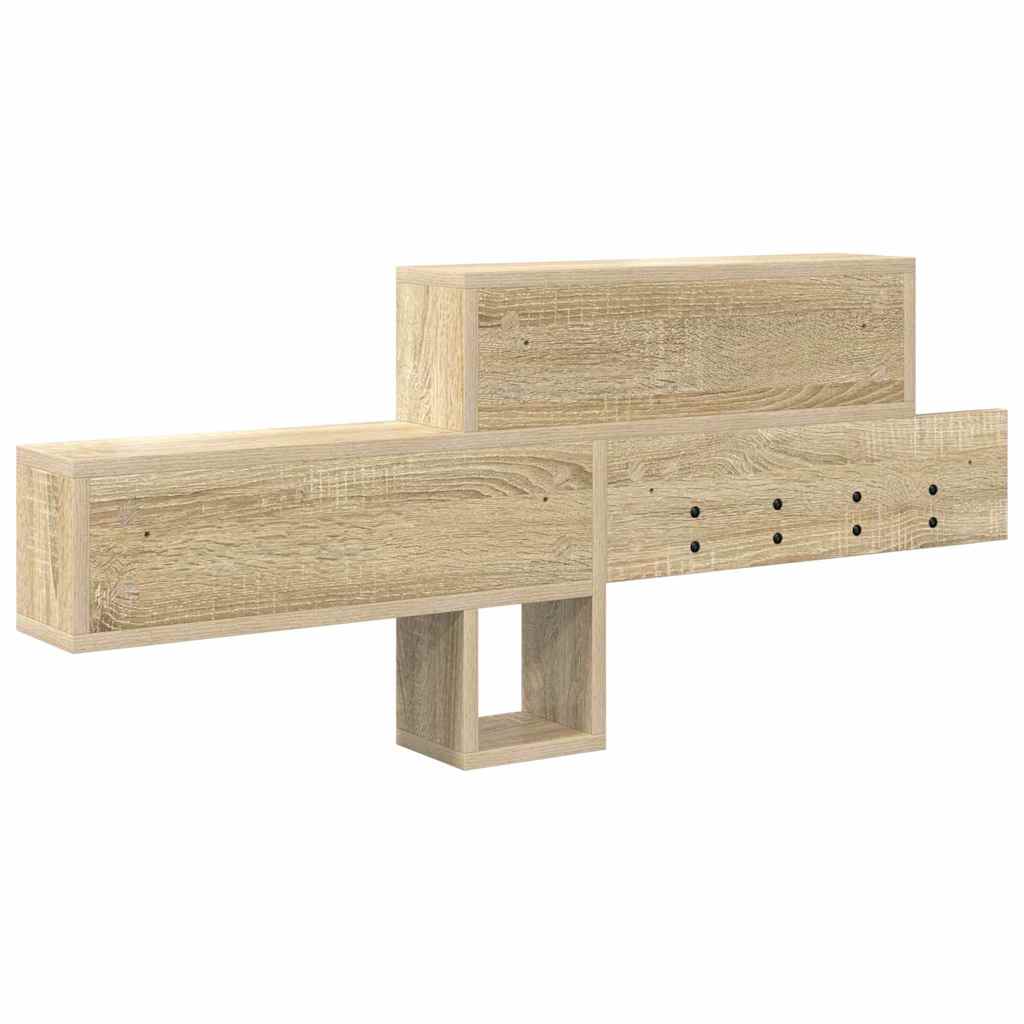 vidaXL Τοίχου Κρεμάστρα Επιτοίχιο Δρύς Sonoma 100 x 12 x 43,5 εκ