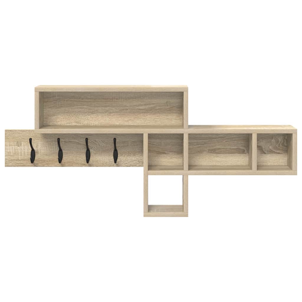 vidaXL Τοίχου Κρεμάστρα Επιτοίχιο Δρύς Sonoma 100 x 12 x 43,5 εκ