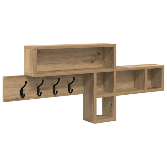 vidaXL Τοίχου Κρεμάστρα Επιτοίχιο Artisan Oak 100 x 12 x 43,5 εκ