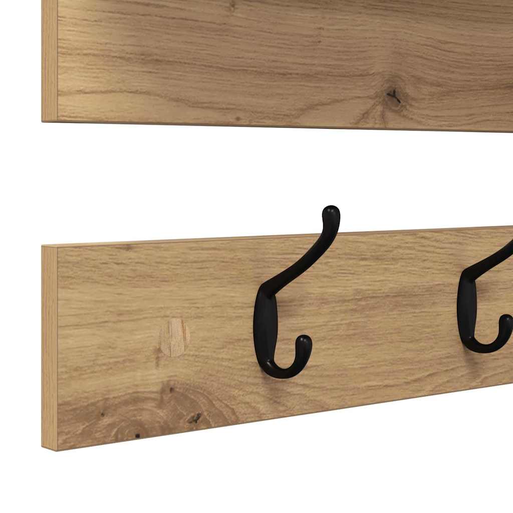 vidaXL Τοίχου Κρεμάστρα Επιτοίχιο Artisan Oak 90 x 15 x 36 εκ.