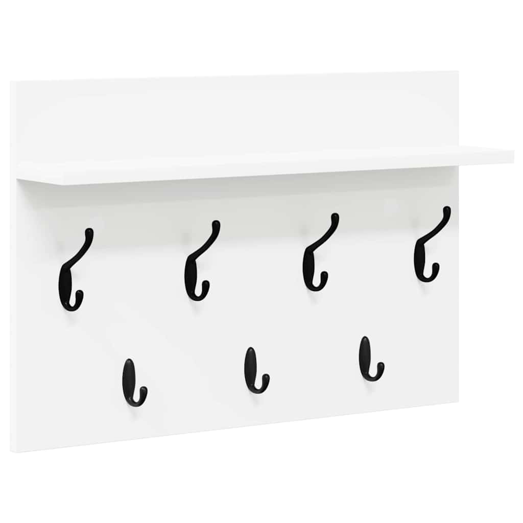 vidaXL Τοίχου Κρεμάστρα Επιτοίχιο Λευκό 60 x 40 x 12 cm
