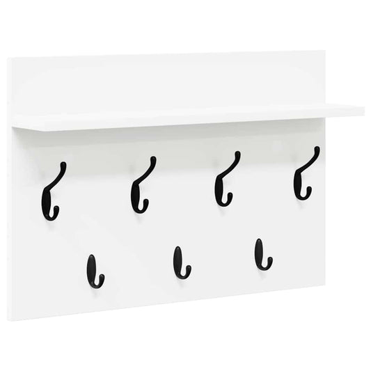 vidaXL Τοίχου Κρεμάστρα Επιτοίχιο Λευκό 60 x 40 x 12 cm