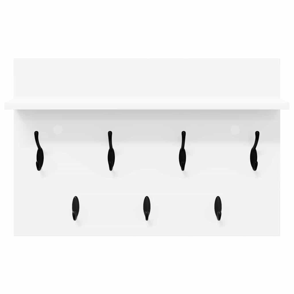 vidaXL Τοίχου Κρεμάστρα Επιτοίχιο Λευκό 60 x 40 x 12 cm