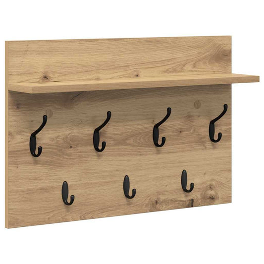 vidaXL Τοίχου Κρεμάστρα Επιτοίχιο Artisan Oak 60 x 40 x 12 cm