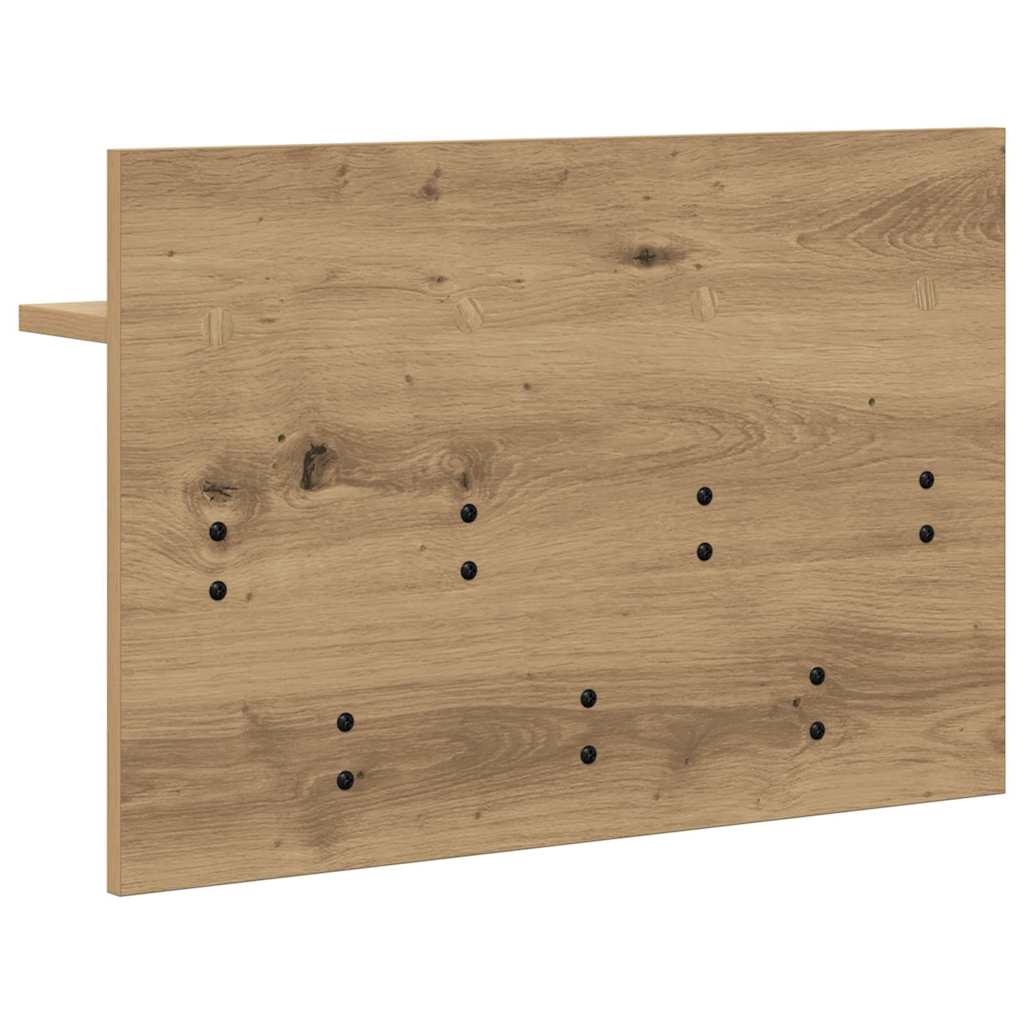 vidaXL Τοίχου Κρεμάστρα Επιτοίχιο Artisan Oak 60 x 40 x 12 cm