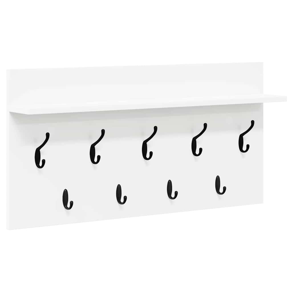 vidaXL Τοίχου Κρεμάστρα Επιτοίχιο Λευκό 80 x 40 x 12 cm