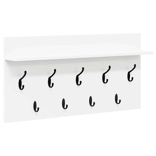 vidaXL Τοίχου Κρεμάστρα Επιτοίχιο Λευκό 80 x 40 x 12 cm