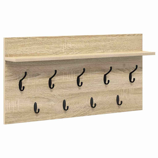 vidaXL Τοίχου Κρεμάστρα Επιτοίχιο Δρύς Sonoma 80 x 40 x 12 cm