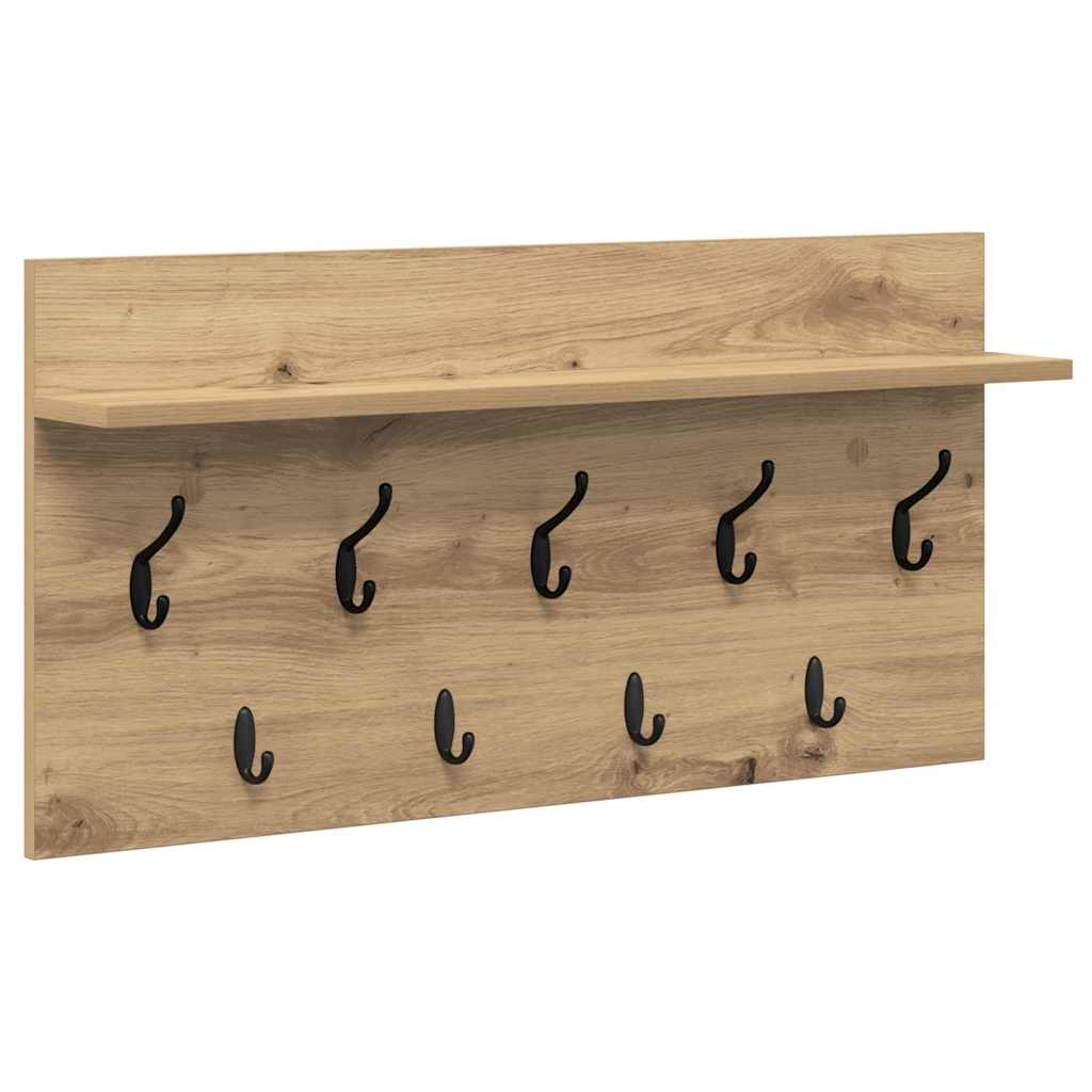 vidaXL Τοίχου Κρεμάστρα Επιτοίχιο Artisan Oak 80 x 40 x 12 cm