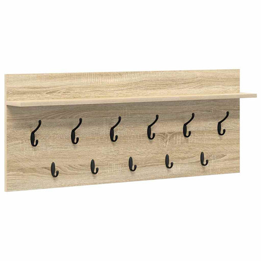 vidaXL Τοίχου Κρεμάστρα Επιτοίχιο Δρύς Sonoma 100 x 40 x 12 εκ