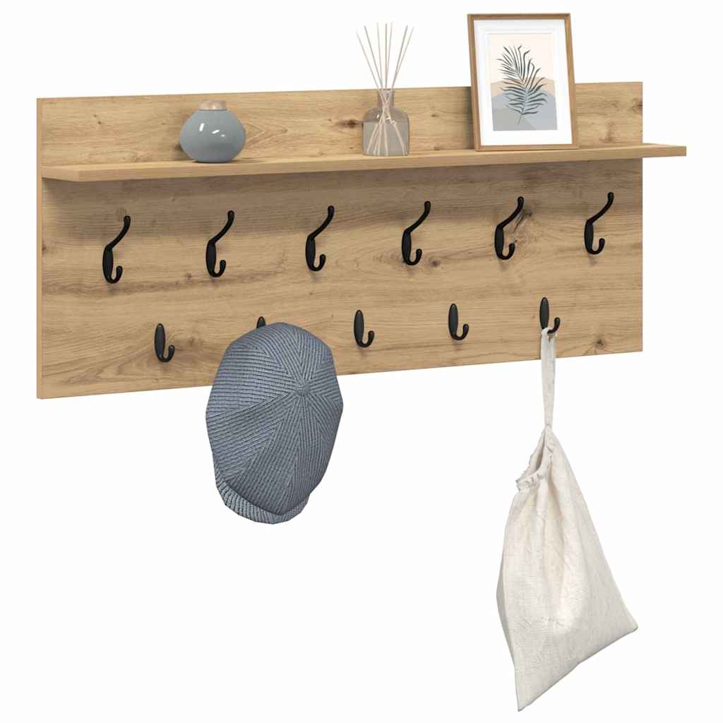 vidaXL Τοίχου Κρεμάστρα Επιτοίχιο Artisan Oak 100 x 40 x 12 εκ