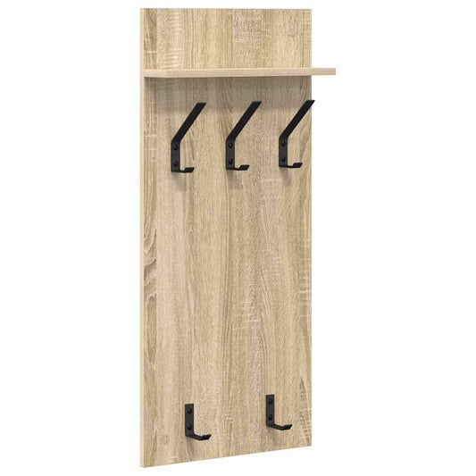 vidaXL Τοίχου Κρεμάστρα Επιτοίχιο Δρύς Sonoma 40 x 10 x 90 εκ.