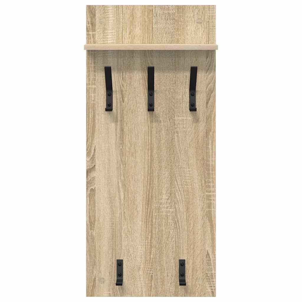 vidaXL Τοίχου Κρεμάστρα Επιτοίχιο Δρύς Sonoma 40 x 10 x 90 εκ.