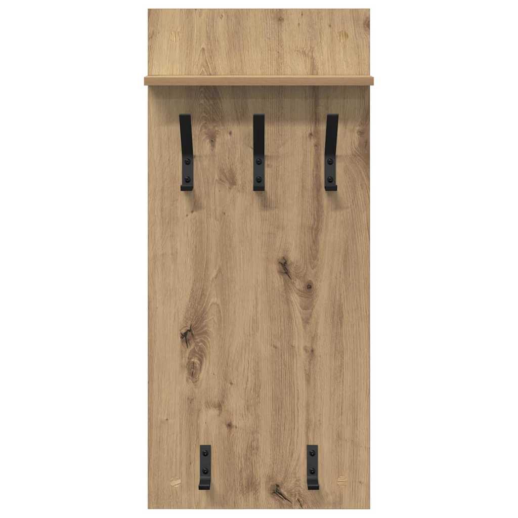 vidaXL Τοίχου Κρεμάστρα Επιτοίχιο Artisan Oak 40 x 10 x 90 εκ.