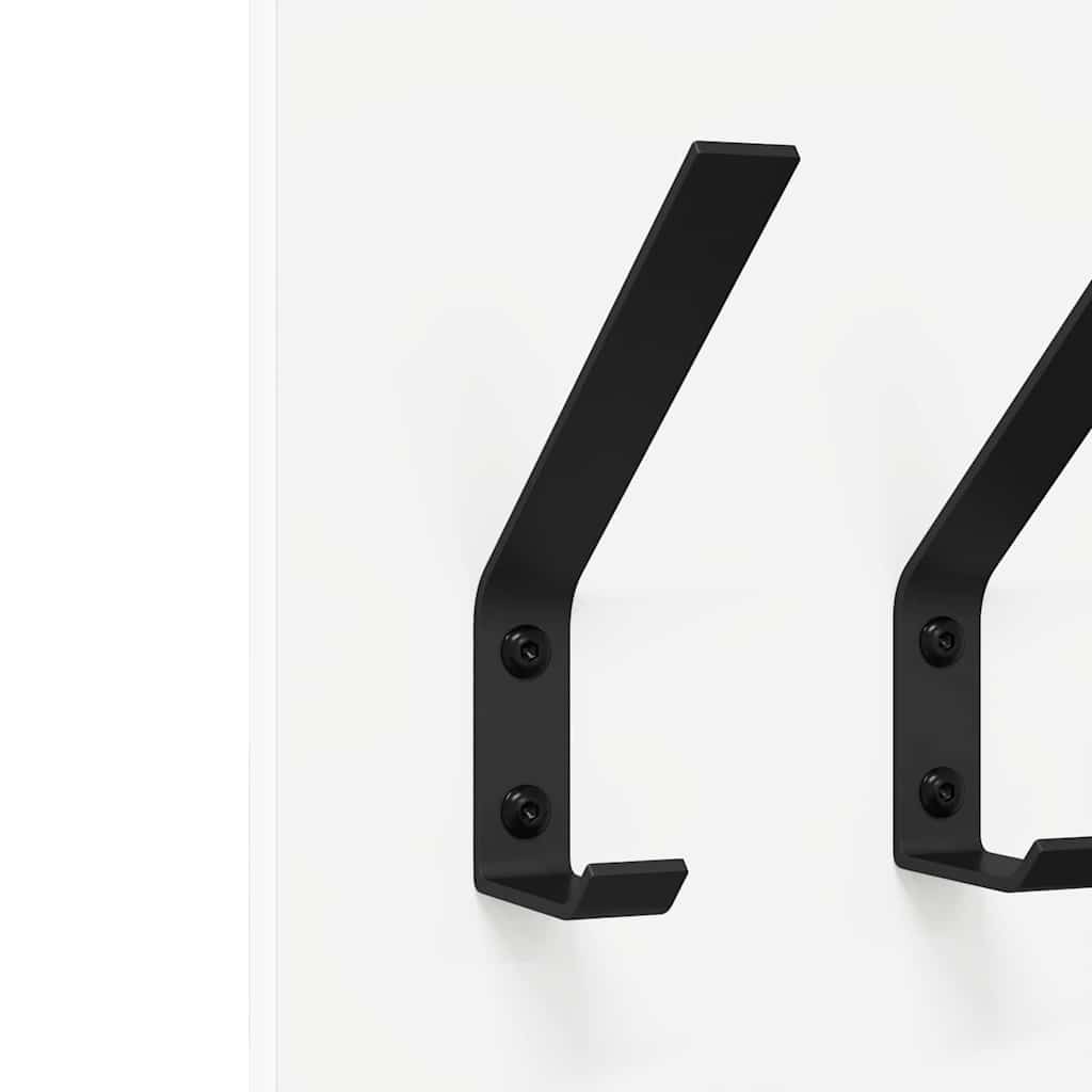 vidaXL Τοίχου Κρεμάστρα Επιτοίχιο Λευκό 20 x 1,5 x 100 εκ