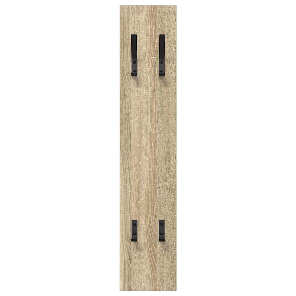 vidaXL Τοίχου Κρεμάστρα Επιτοίχιο Δρύς Sonoma 20 x 1,5 x 100 εκ