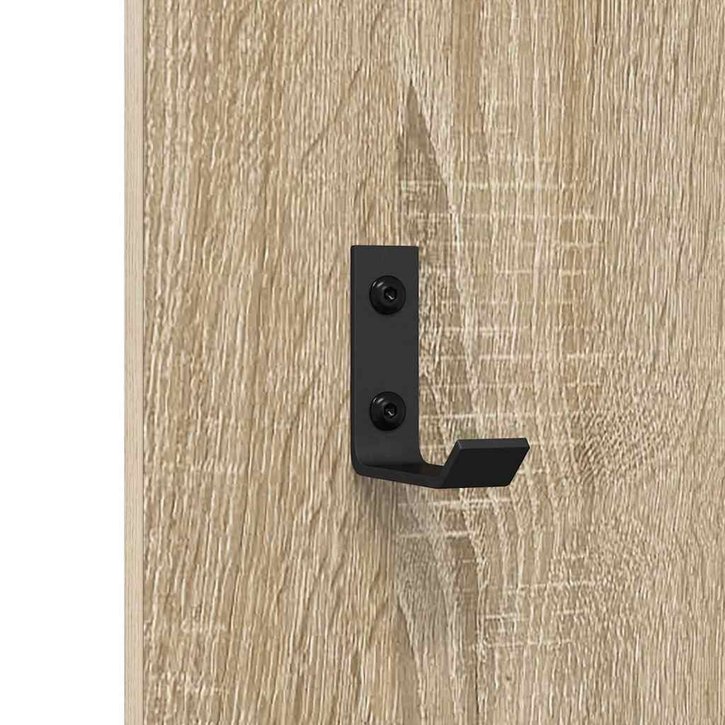 vidaXL Τοίχου Κρεμάστρα Επιτοίχιο Δρύς Sonoma 30 x 1,5 x 80 εκ.