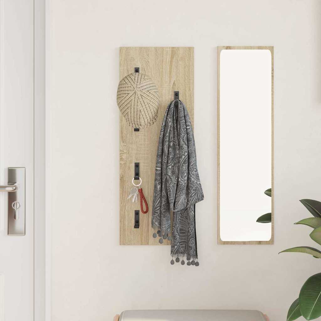 vidaXL Τοίχου Κρεμάστρα Επιτοίχιο Δρύς Sonoma 30 x 1,5 x 80 εκ.