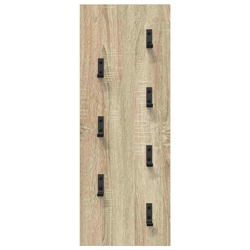 vidaXL Τοίχου Κρεμάστρα Επιτοίχιο Δρύς Sonoma 30 x 1,5 x 80 εκ.
