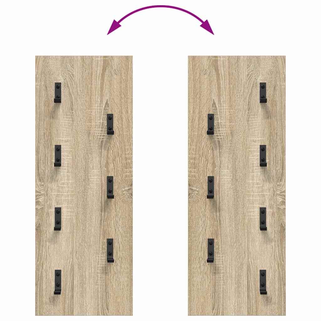 vidaXL Τοίχου Κρεμάστρα Επιτοίχιο Δρύς Sonoma 30 x 1,5 x 80 εκ.