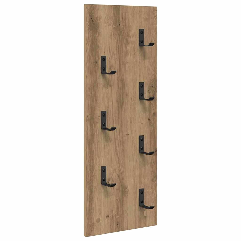 vidaXL Τοίχου Κρεμάστρα Επιτοίχιο Artisan Oak 30 x 1,5 x 80 εκ.