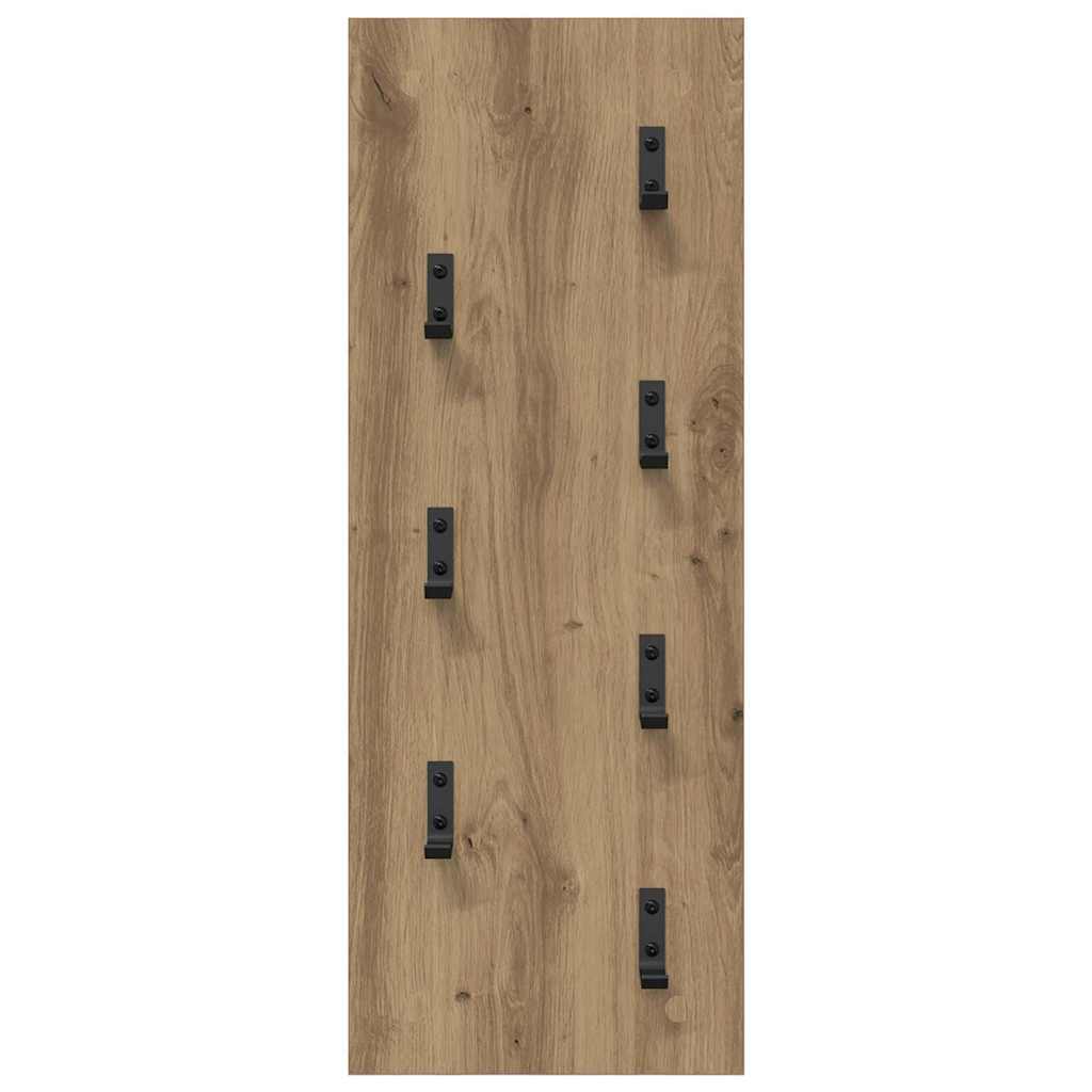 vidaXL Τοίχου Κρεμάστρα Επιτοίχιο Artisan Oak 30 x 1,5 x 80 εκ.