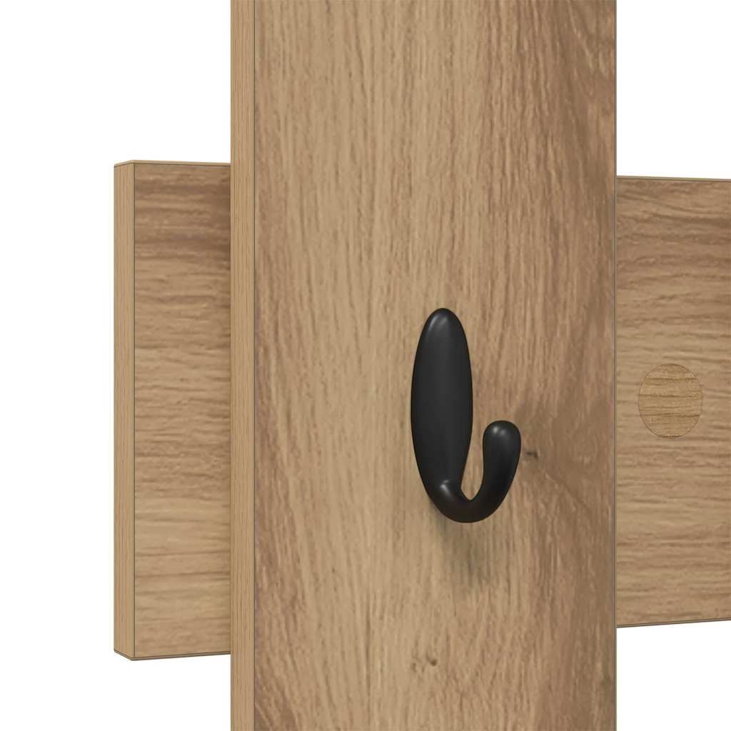 vidaXL Τοίχου Κρεμάστρα Επιτοίχιο Artisan Oak 60 x 3 x 82 εκ.