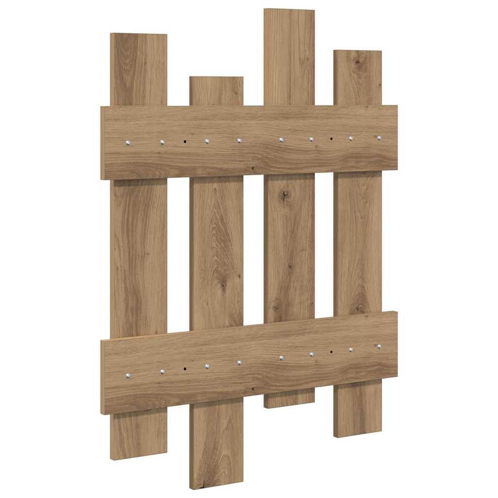 vidaXL Τοίχου Κρεμάστρα Επιτοίχιο Artisan Oak 60 x 3 x 82 εκ.
