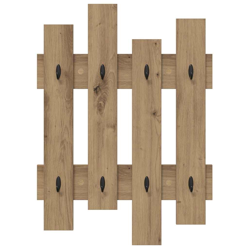 vidaXL Τοίχου Κρεμάστρα Επιτοίχιο Artisan Oak 60 x 3 x 82 εκ.