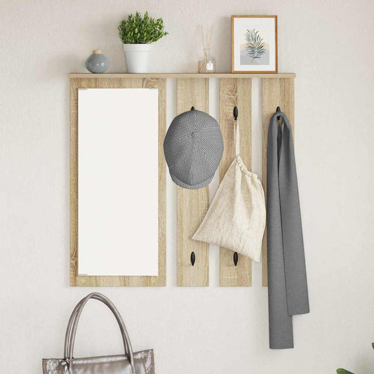 vidaXL Τοίχου Κρεμάστρα Επιτοίχιο Sonoma Δρυς 84 x 10 x 80 εκ.
