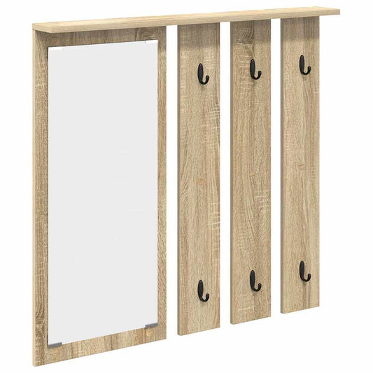 vidaXL Τοίχου Κρεμάστρα Επιτοίχιο Sonoma Δρυς 84 x 10 x 80 εκ.