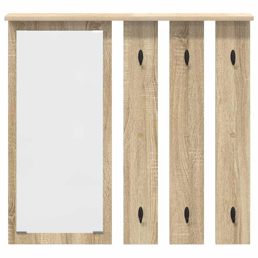 vidaXL Τοίχου Κρεμάστρα Επιτοίχιο Sonoma Δρυς 84 x 10 x 80 εκ.