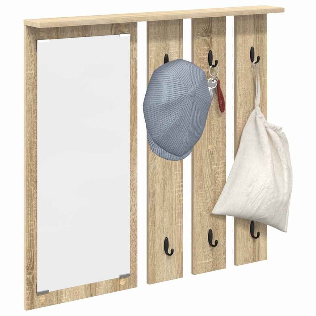 vidaXL Τοίχου Κρεμάστρα Επιτοίχιο Sonoma Δρυς 84 x 10 x 80 εκ.