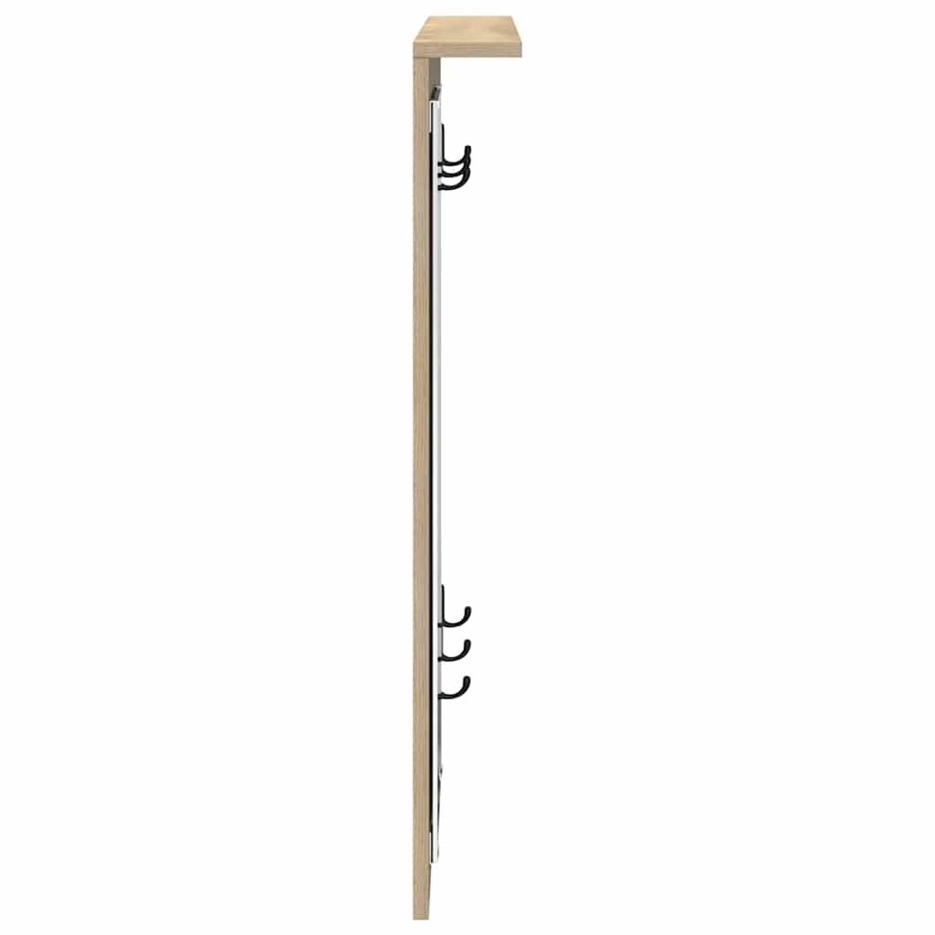vidaXL Τοίχου Κρεμάστρα Επιτοίχιο Sonoma Δρυς 84 x 10 x 80 εκ.