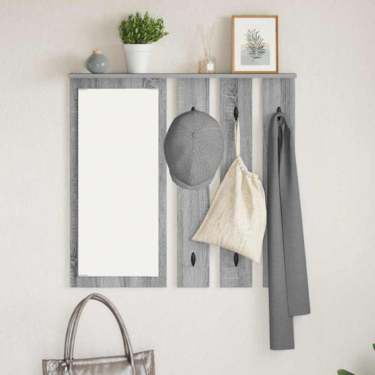 vidaXL Τοίχου Κρεμάστρα Επιτοίχιο Γκρι sonoma 84 x 10 x 80 εκ.