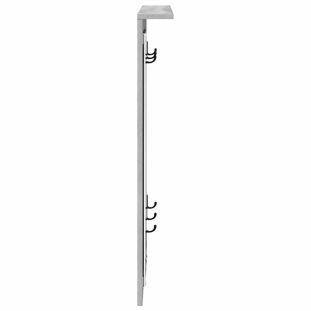 vidaXL Τοίχου Κρεμάστρα Επιτοίχιο Γκρι sonoma 84 x 10 x 80 εκ.