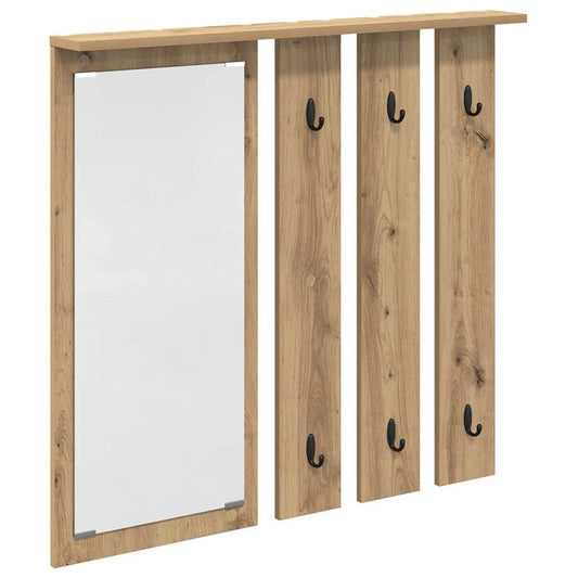 vidaXL Τοίχου Κρεμάστρα Επιτοίχιο artisan δρυς 84 x 10 x 80 εκ.