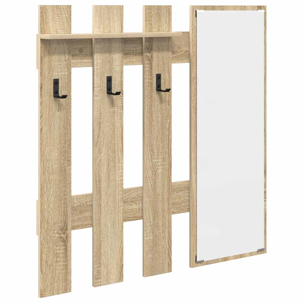 vidaXL Τοίχου Κρεμάστρα Επιτοίχιο Δρύς Sonoma 100 x 10 x 100 εκ.