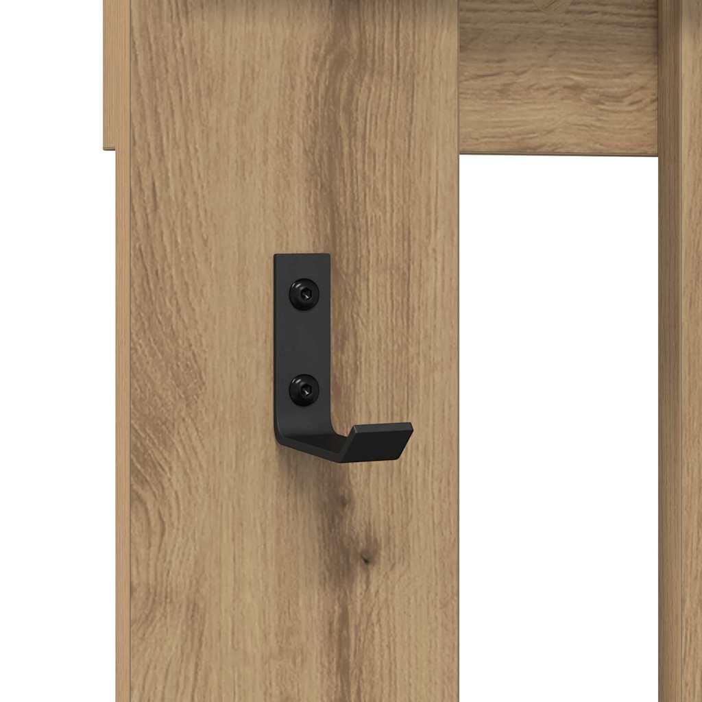 vidaXL Τοίχου Κρεμάστρα Επιτοίχιο Artisan Oak 100 x 10 x 100 εκ.