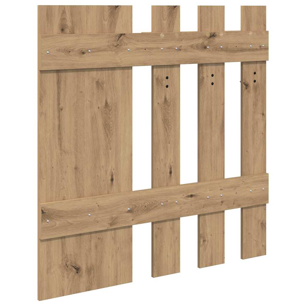 vidaXL Τοίχου Κρεμάστρα Επιτοίχιο Artisan Oak 100 x 10 x 100 εκ.