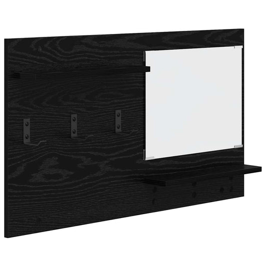vidaXL Τοίχου Κρεμάστρα Επιτοίχιο Μαύρη Οξυά 90 x 10 x 50 εκ.