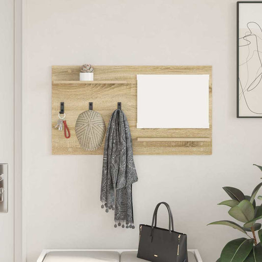 vidaXL Τοίχου Κρεμάστρα Επιτοίχιο Δρύς Sonoma 90 x 10 x 50 εκ.