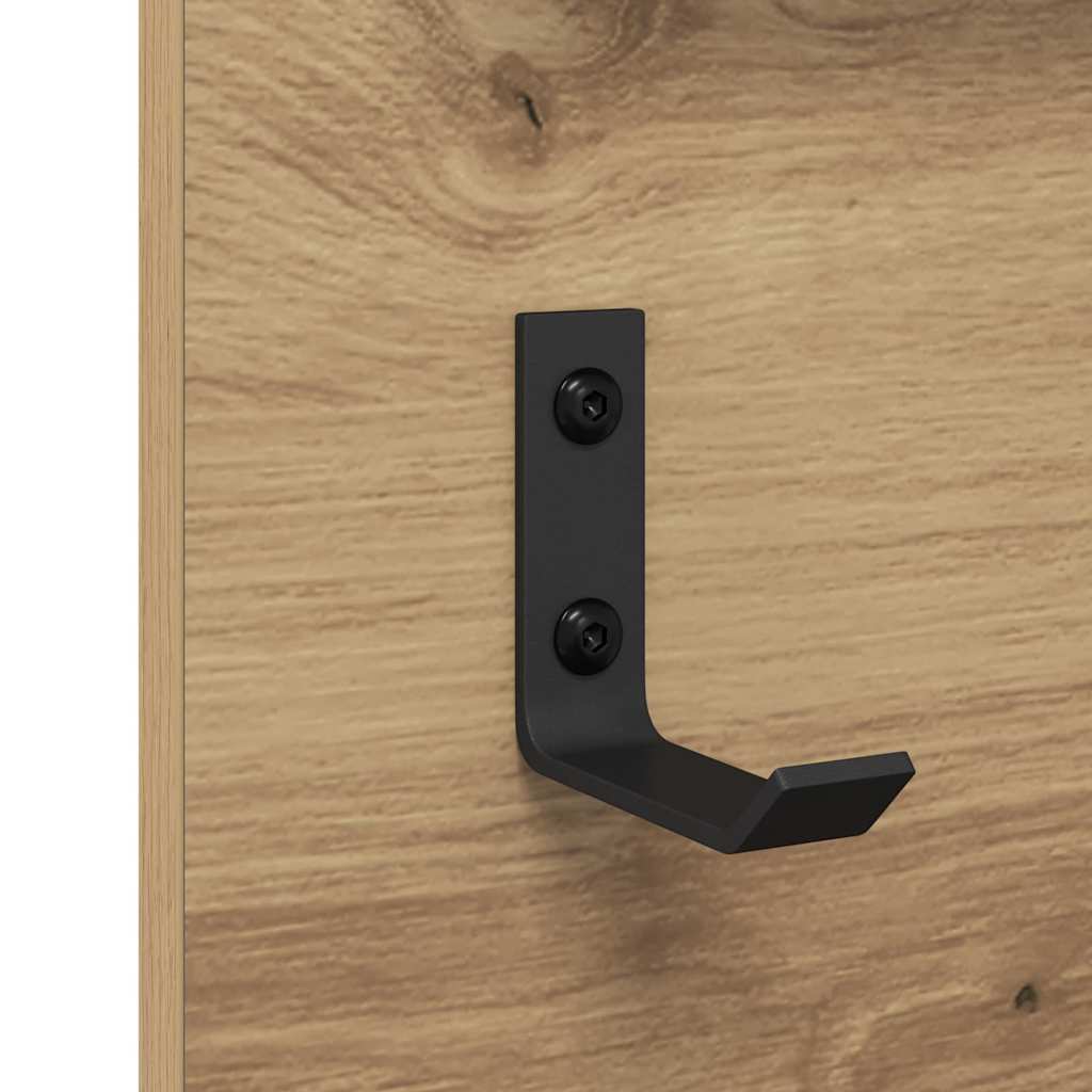 vidaXL Τοίχου Κρεμάστρα Επιτοίχιο Artisan Oak 90 x 10 x 50 εκ.