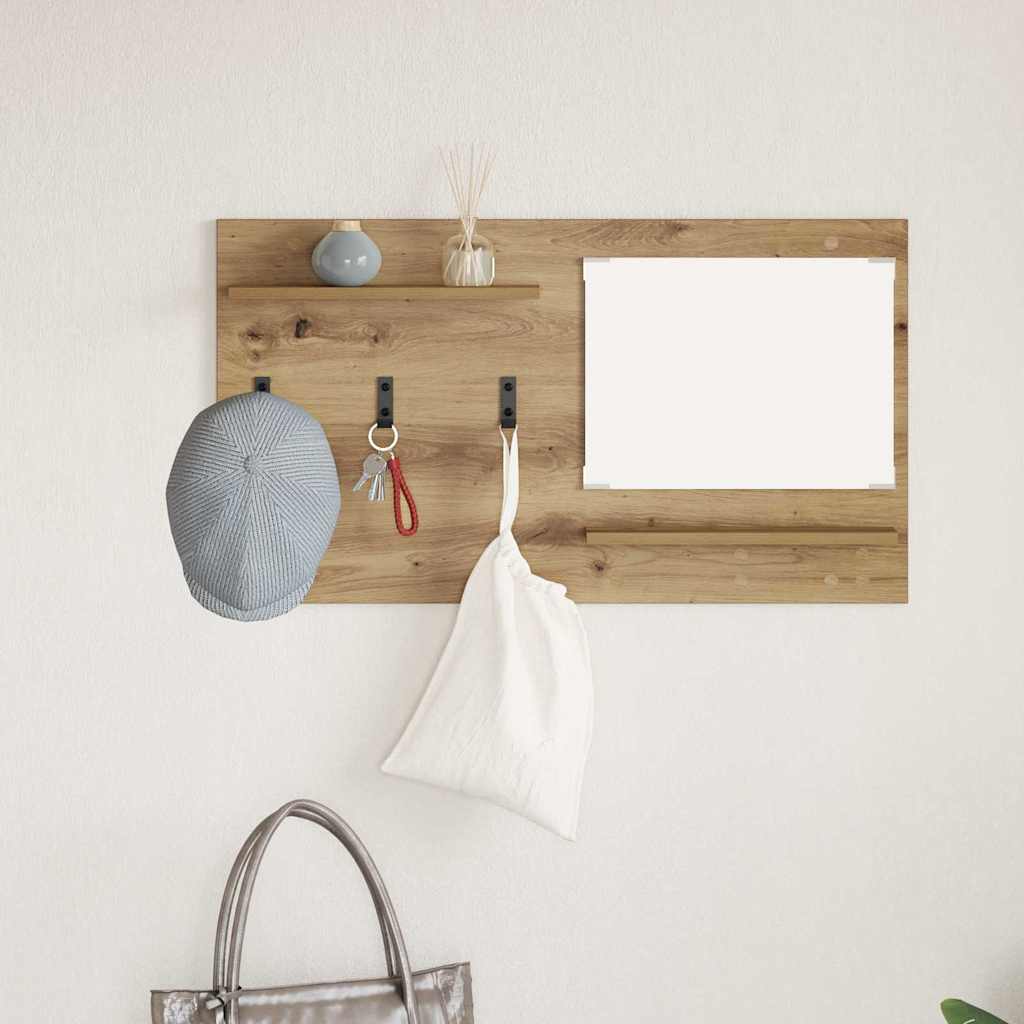 vidaXL Τοίχου Κρεμάστρα Επιτοίχιο Artisan Oak 90 x 10 x 50 εκ.